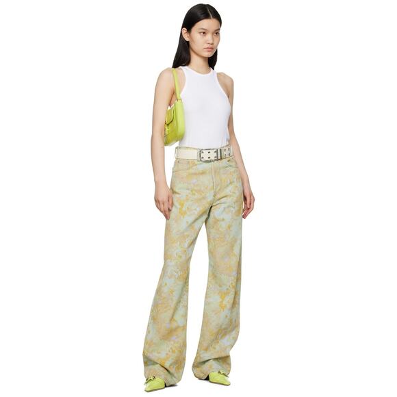 NWT By Far Evita Green Apple Maxi Croco Nappa Leather Slingback Pump EU 37 US 7‎ - Picture 3 of 11